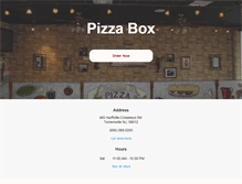 Tablet Screenshot of pizzaboxturnersville.net